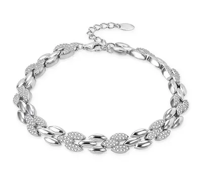 Agato Distinctive silver bracelet with zirconia AGB758/21