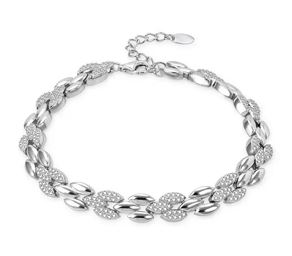 Agato Distinctive silver bracelet with zirconia AGB758/21