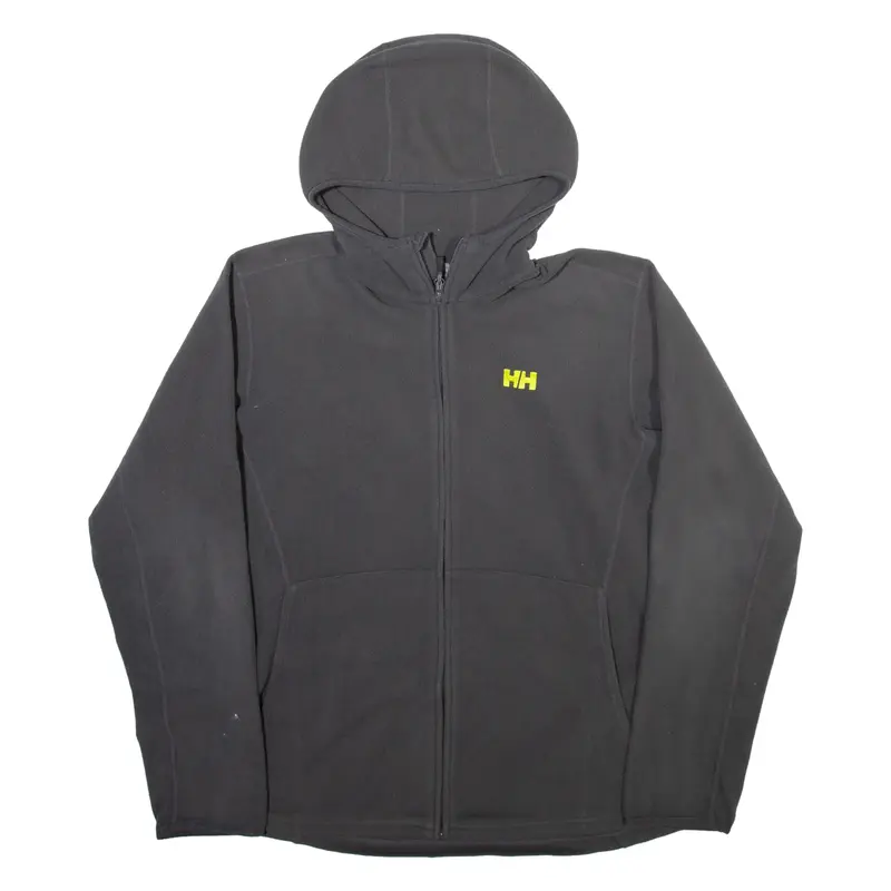 Mens Fleece Jacket Grey Hooded XL