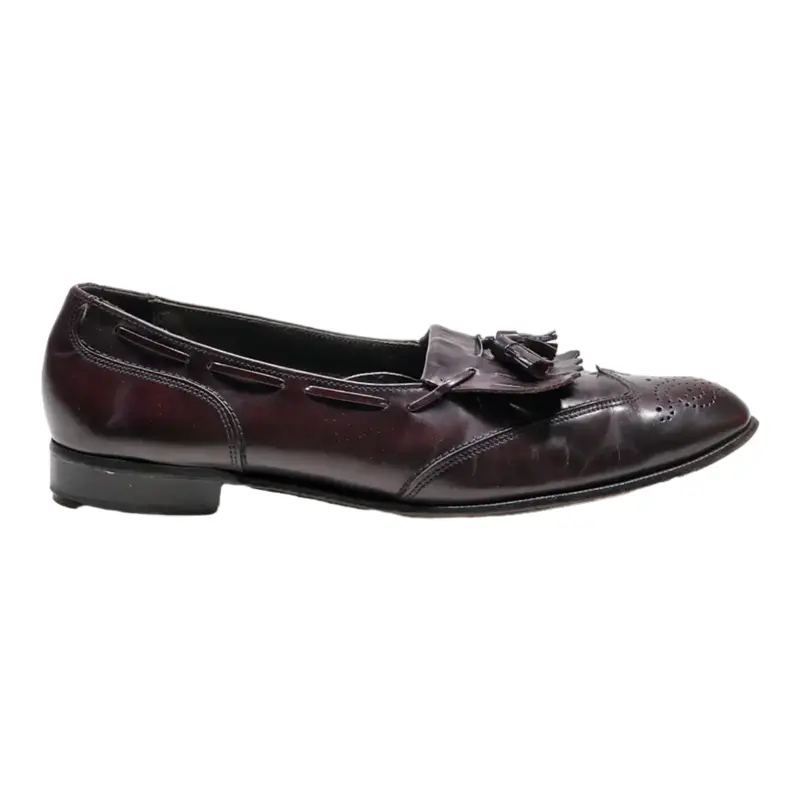DEXTER Loafer Shoes Maroon Leather Mens UK 9
