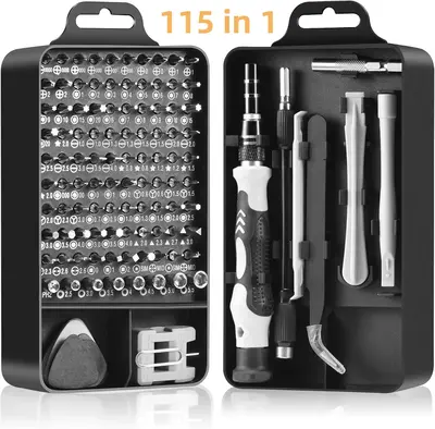 Precision Screwdriver Set, Professional Grade 115 in 1 Magnetic Repair Tool Kit for Electronics, Computer, iPhone, Laptop, Ga...