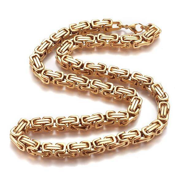 304 Stainless Steel Byzantine Chain Necklaces
