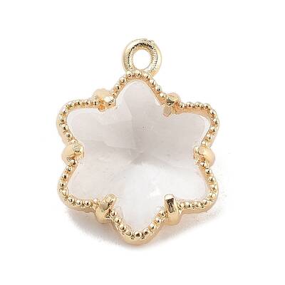 Brass Inlay Clear Glass Pendants