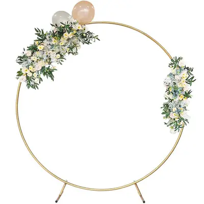 Round Golden Metal Circle Backdrop Stand Frame for Party
