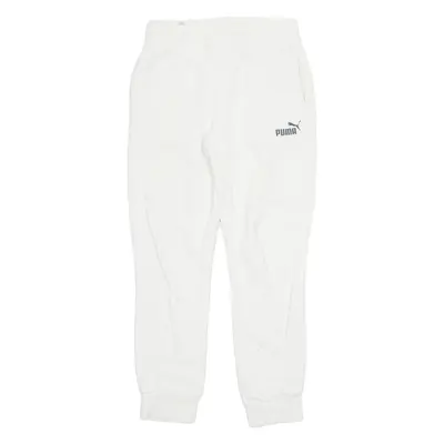 PUMA Womens Joggers Cream Tapered UK 8 W28 L28