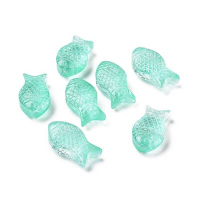 Transparent Spray Painted Glass Beads