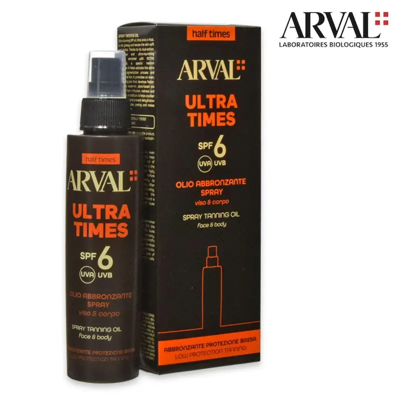Arval half times - ultra times spf6 - spray tanning oil 125 ml
