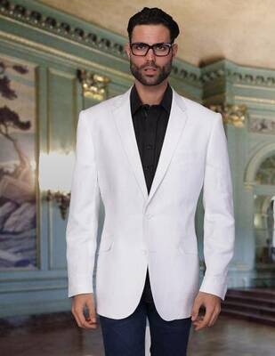Mens White Linen Suit