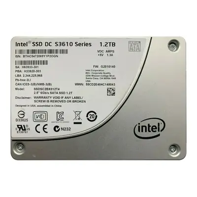 SSDSC2BX012T4 Intel DC S3610 1.2TB Multi-Level Cell SATA 6Gb/s 2.5-Inch Solid State Drive
