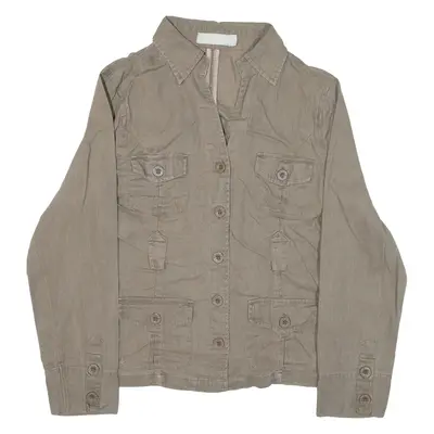 TEDDY'S Womens Jacket Green Linen L
