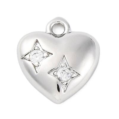 Brass Micro Pave Cubic Zirconia Charms