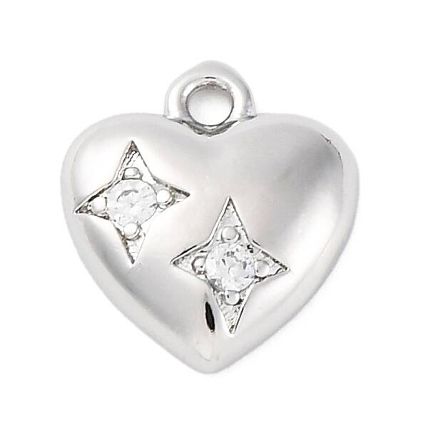 Brass Micro Pave Cubic Zirconia Charms