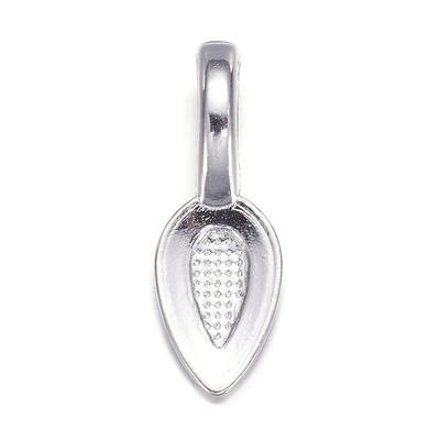Tibetan Style Alloy Glue-on Flat Pad Bails