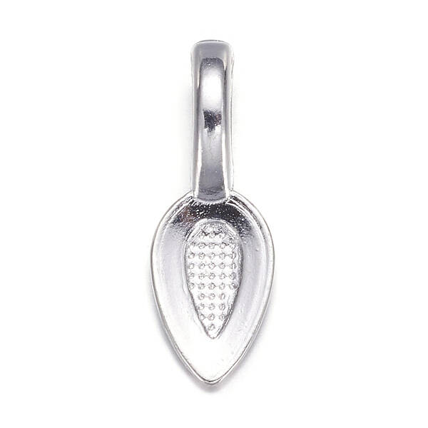Tibetan Style Alloy Glue-on Flat Pad Bails
