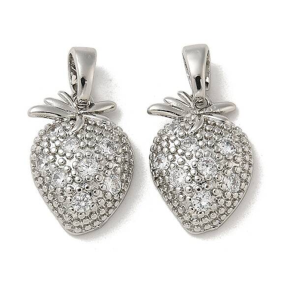 Brass Micro Pave Cubic Zirconia Pendents