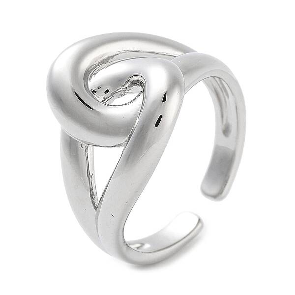 Rack Plating Knot Brass Open Cuff Rings