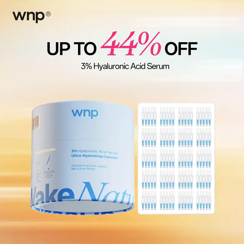 [WNP Official] Ultra-Hydrating Serum -Vegan|4D Hyaluronic Acid Tubes*100|Hydrate| 3%Hyaluronic Acid Glass Skin Single-Use Via...