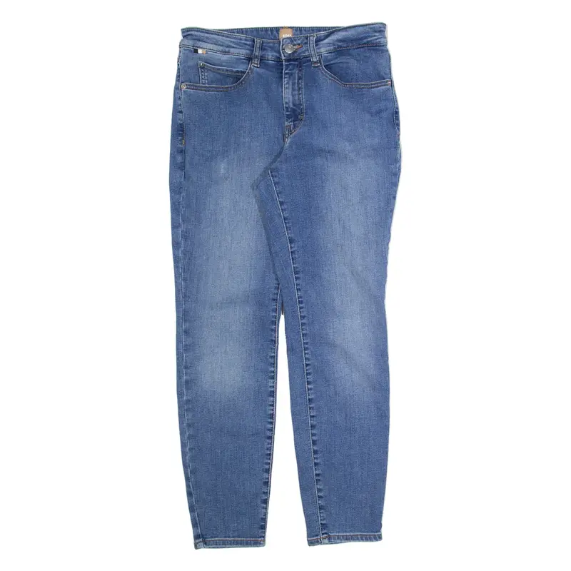 HUGO BOSS Womens Jeans Blue Slim Skinny Stone Wash W28 L28
