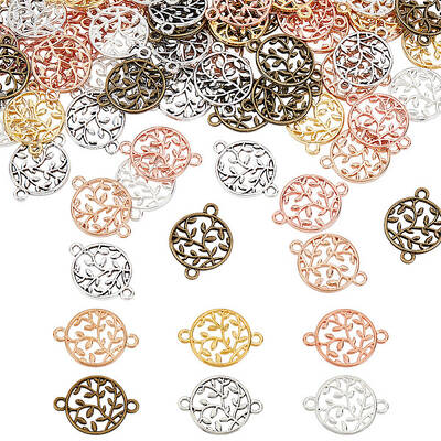 90Pcs 6 Colors Zinc Alloy Connector Charms