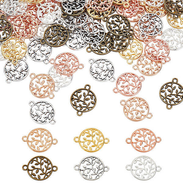 90Pcs 6 Colors Zinc Alloy Connector Charms