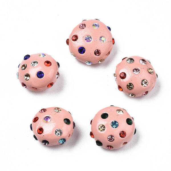 Polymer Clay Rhinestone Beads