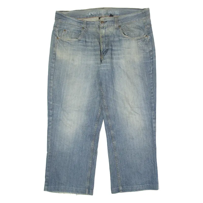 DICKIES Workwear Mens Jeans Blue Regular Straight Stone Wash W38 L25