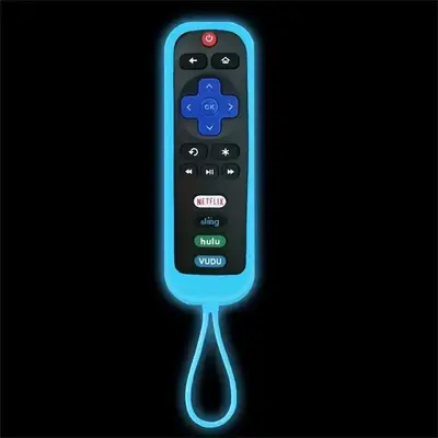 Remote Control Cover, 1 Count Glow in The Dark Silicone Remote Control Case for Roku TV/Roku Express HD 4K+/Streaming Stick 4...