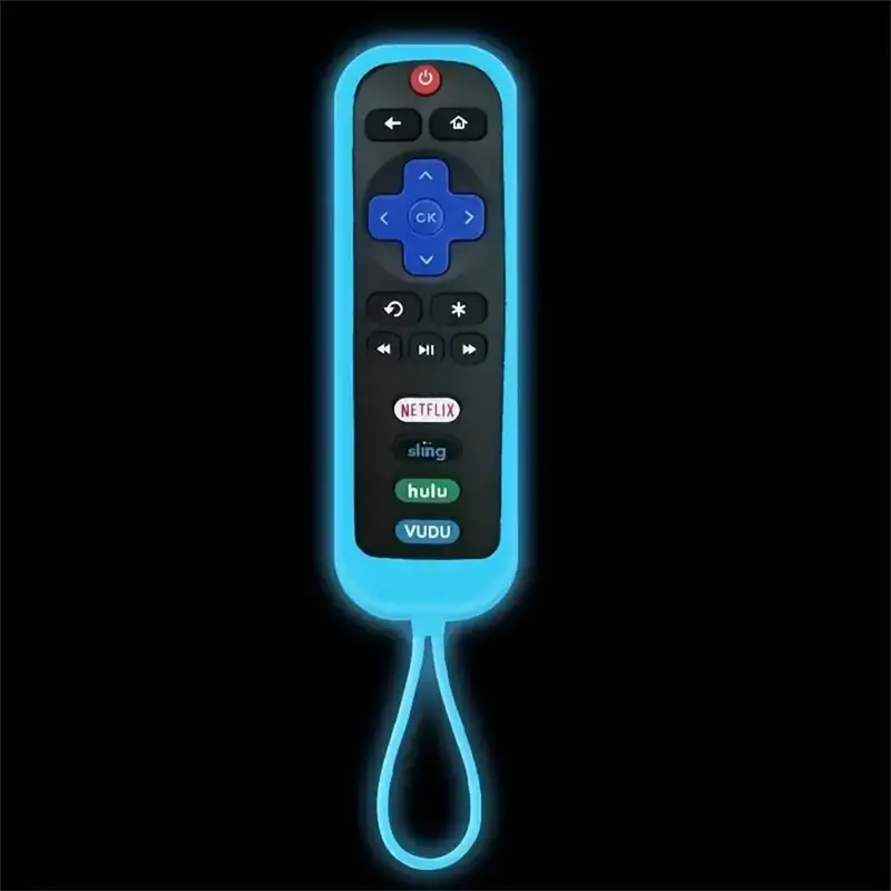 Remote Control Cover, 1 Count Glow in The Dark Silicone Remote Control Case for Roku TV/Roku Express HD 4K+/Streaming Stick 4...