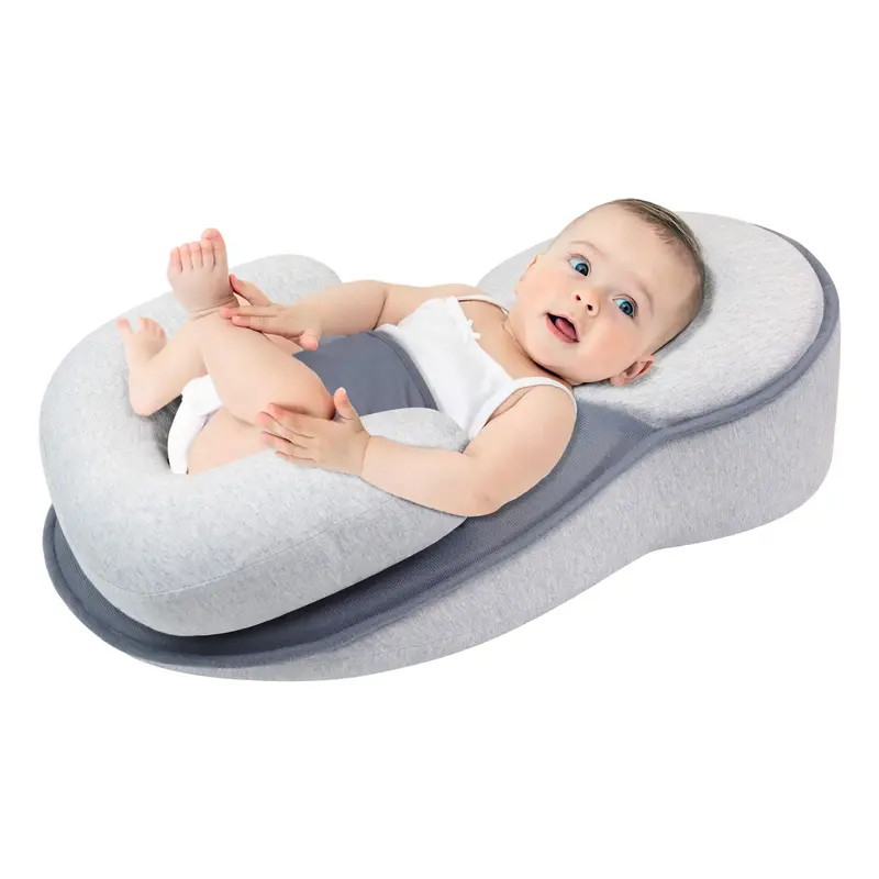 Baby Feeding Pillow, Anti Overflow Feeding Pillow for Reducing Spit-Up, Safety Nursing Pillow, Baby Lounger Reflux Wedge Brea...