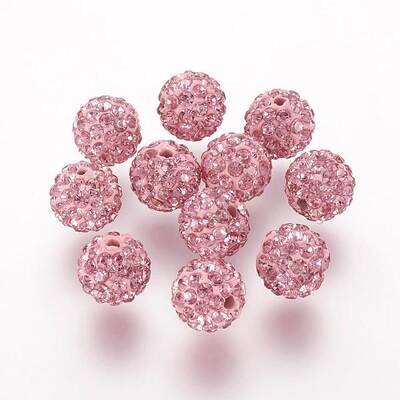 Polymer Clay Rhinestone Beads