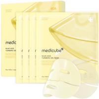 [medicube Official] Kojic Acid Turmeric Gel Mask (4 sheets) | Color Changing Gold Jelly Mask | Overnight Face Mask for Glass ...