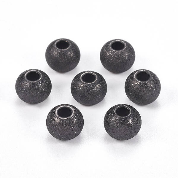 304 Stainless Steel Textured Beads