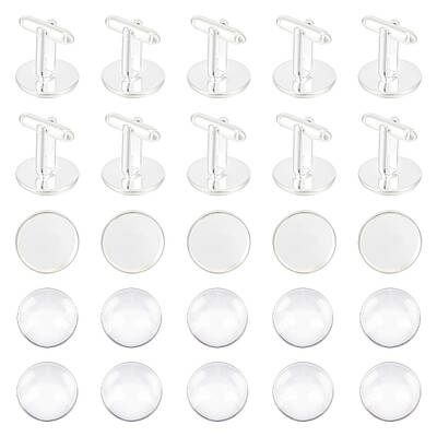 16Pcs Brass Cuff Button