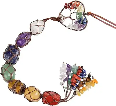 Handmade Crystal Hanging Ornaments Clear Crystal Amethyst Lapis Lazuli Green Aventurine Tiger Eye