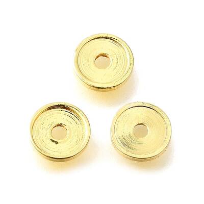 Flat Round Brass Beads