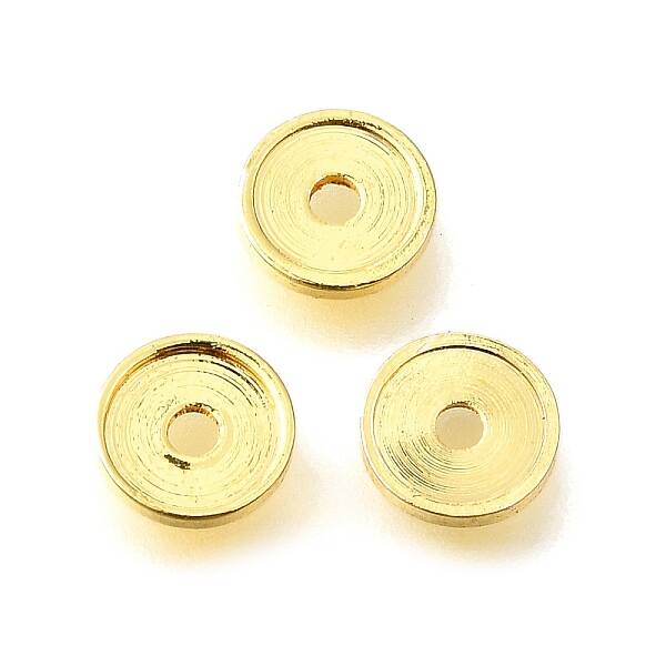 Flat Round Brass Beads