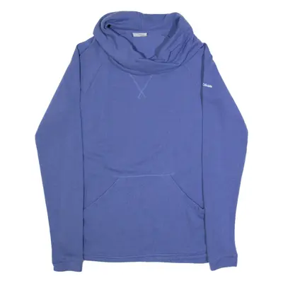 COLUMBIA Womens Sweatshirt Blue Roll Neck S