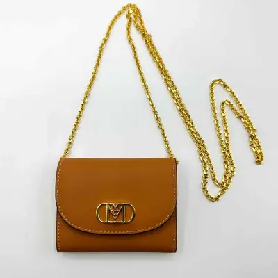 Pre-owned MCM Leather Shoulder Bags Mini Fold Chain Wallet
