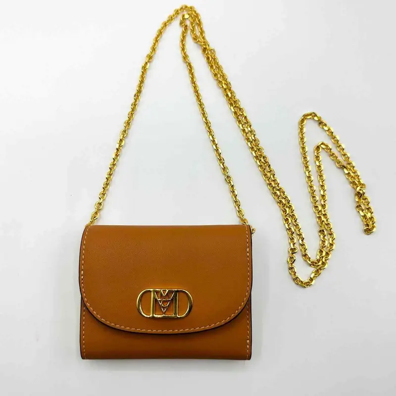 Pre-owned MCM Leather Shoulder Bags Mini Fold Chain Wallet