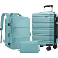 Miusse Suitcase Set 3 Piece, 20 IN Carry On Luggage with PC Hard Shell, TSA Lock Spinner Wheels Extension Handle Suitcase Set...