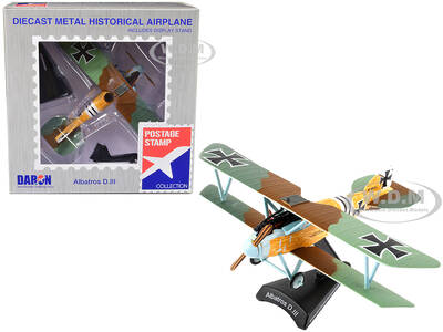Albatros D.III Fighter Aircraft Mops - D.2033/16 Imperial German Army Air Service 1/70 Diecast Model Airplane by Postage Stam...
