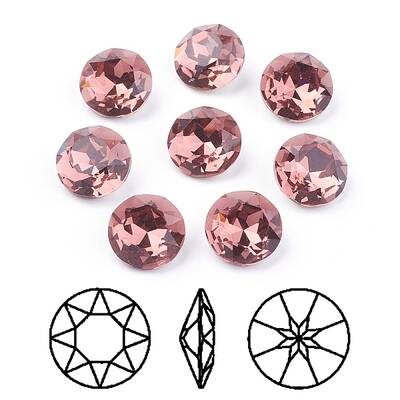 Pointed Back & Back Plated Glass Rhinestone Cabochons