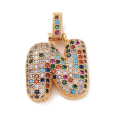 Brass Micro Pave Cubic Zirconia Pendants