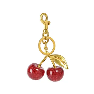 Keychain Cherry Bag Charms Purse,Key Chains Women Cute - Car key Accents for leather handbags,Adorable