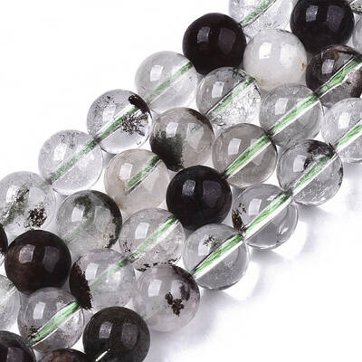 Natural Green Lodolite Quartz/Garden Quartz Beads Strands