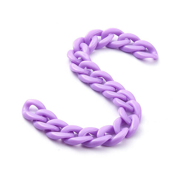 Handmade Opaque Acrylic Curb Chains