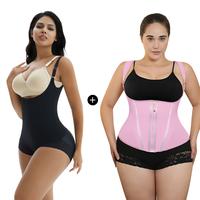 Womenswear Underwear Zipper Open Bust Bodysuit 7200+4304  Sexy Compression Lady Comfort Fajas   boosting belly-control bodysu...