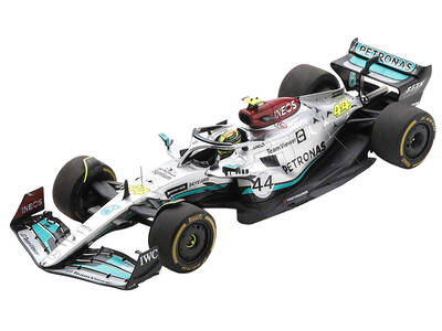 Mercedes-AMG W13 E Performance #44 Lewis Hamilton Petronas Formula One F1 Belgian GP (2022) with Acrylic Display Case 1/18 Mo...