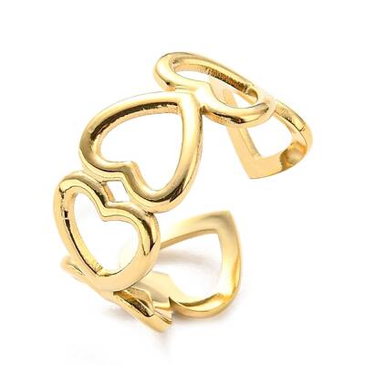 304 Stainless Steel Open Cuff Ring for Women