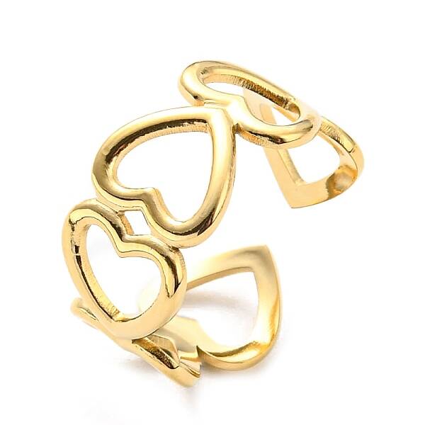 304 Stainless Steel Open Cuff Ring for Women